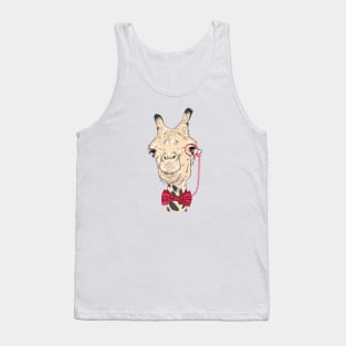 Giraffe hipster in eyeglasses and bowtie Tank Top